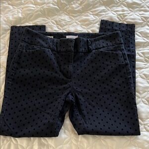 LOFT Black Polka Dot Skinny Jeans